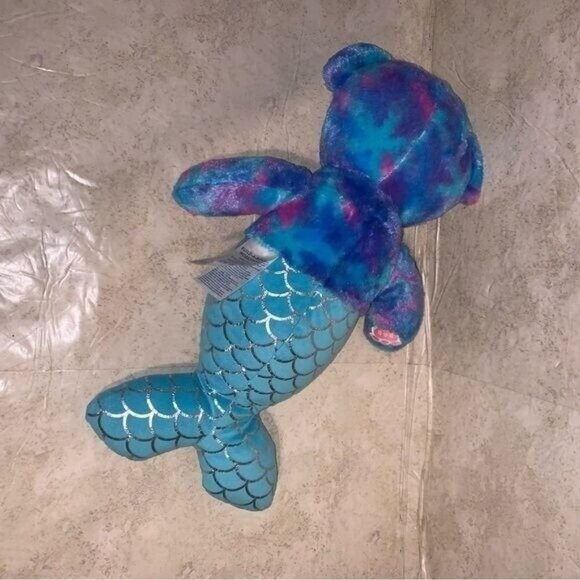 Build A Bear Blue Tie Tye Mermaid 16” Bear Doll With Music Insert - Picture 4 of 8